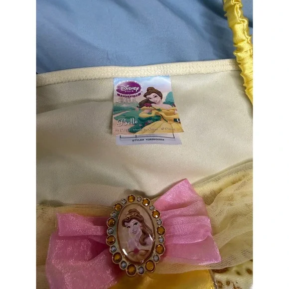 Disney Princess Belle Costume Dress Girls Size 7/8 - Picture 8 of 9